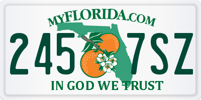 FL license plate 2457SZ