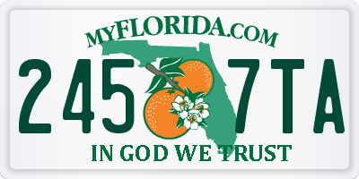 FL license plate 2457TA