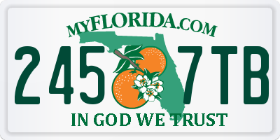 FL license plate 2457TB