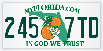 FL license plate 2457TD
