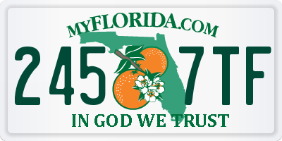 FL license plate 2457TF