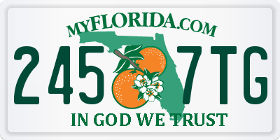 FL license plate 2457TG