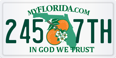 FL license plate 2457TH