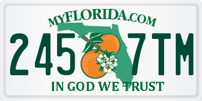 FL license plate 2457TM