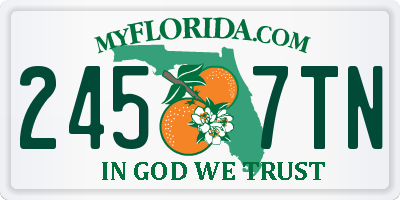 FL license plate 2457TN