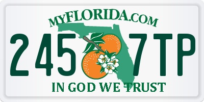 FL license plate 2457TP