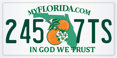 FL license plate 2457TS
