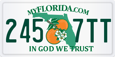 FL license plate 2457TT