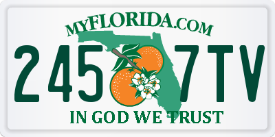FL license plate 2457TV