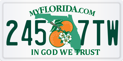 FL license plate 2457TW