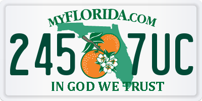 FL license plate 2457UC