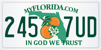 FL license plate 2457UD
