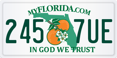 FL license plate 2457UE