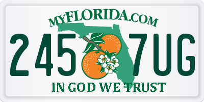 FL license plate 2457UG