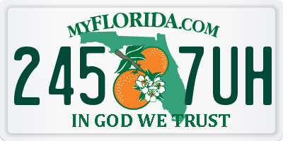 FL license plate 2457UH