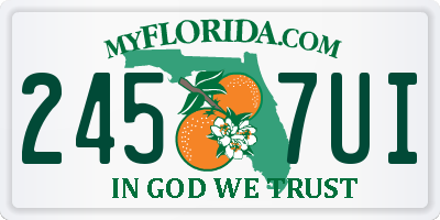 FL license plate 2457UI