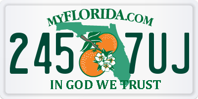 FL license plate 2457UJ