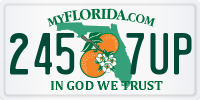 FL license plate 2457UP