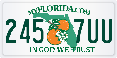 FL license plate 2457UU