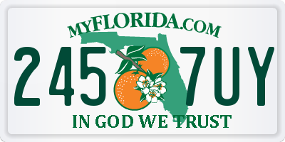 FL license plate 2457UY