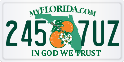 FL license plate 2457UZ