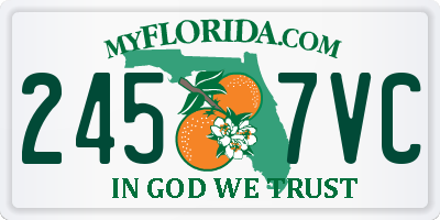 FL license plate 2457VC