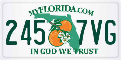 FL license plate 2457VG