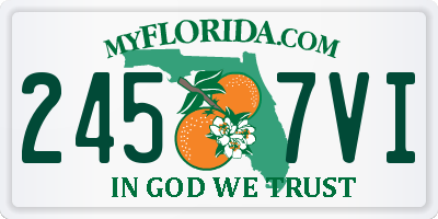 FL license plate 2457VI