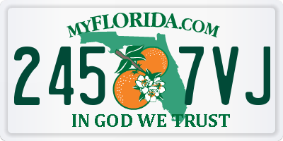 FL license plate 2457VJ