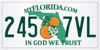 FL license plate 2457VL