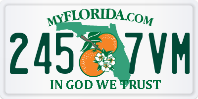FL license plate 2457VM
