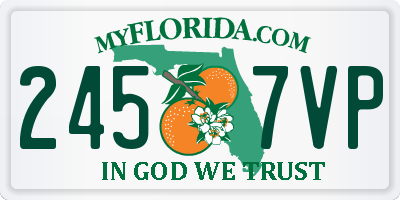 FL license plate 2457VP