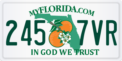 FL license plate 2457VR