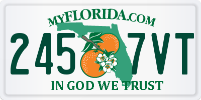 FL license plate 2457VT