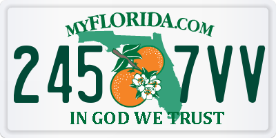 FL license plate 2457VV