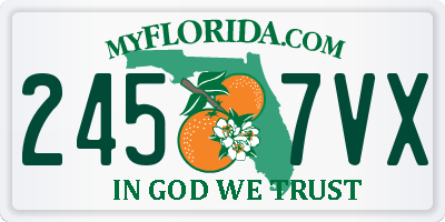 FL license plate 2457VX