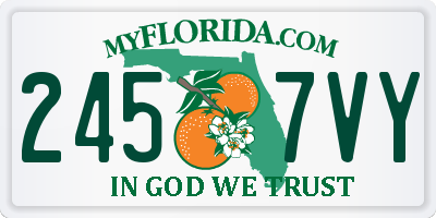 FL license plate 2457VY