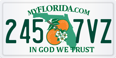 FL license plate 2457VZ
