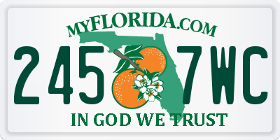 FL license plate 2457WC
