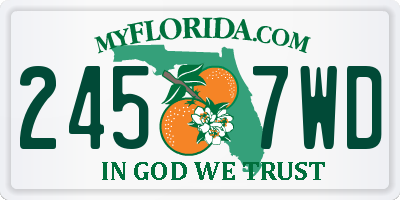 FL license plate 2457WD