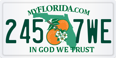 FL license plate 2457WE