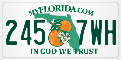 FL license plate 2457WH
