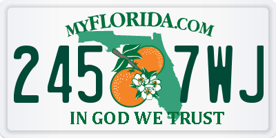 FL license plate 2457WJ