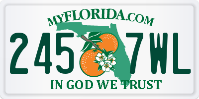 FL license plate 2457WL