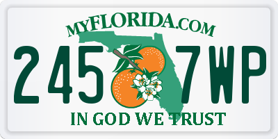 FL license plate 2457WP