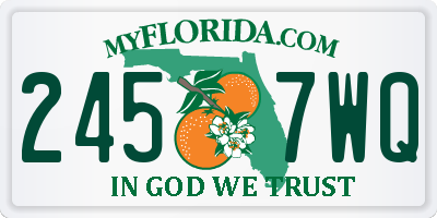 FL license plate 2457WQ