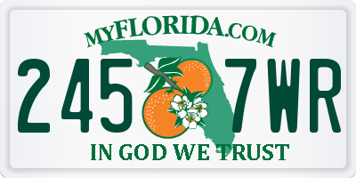 FL license plate 2457WR
