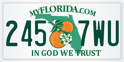FL license plate 2457WU