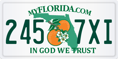 FL license plate 2457XI