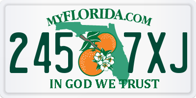 FL license plate 2457XJ